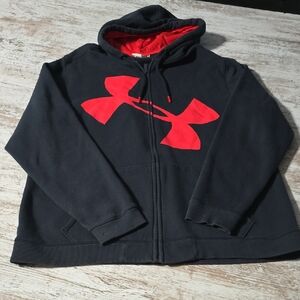 Under Armour Black and Red Athletic Jacket